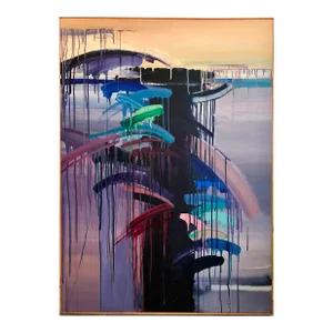 Berenice D'vorzon, Large Abstract Expressionist New York Modernist Woman Artist Bold Oil Painting, 1980
