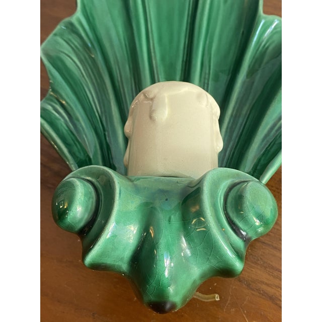 Ceramic Seashell Wall Sconces, 1950s, Set of 2 For Sale - Image 9 of 18