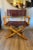Director’s chair by Ryda Levi McGuire with a foldable frame in natural oak and bamboo. The seat and backrest are...