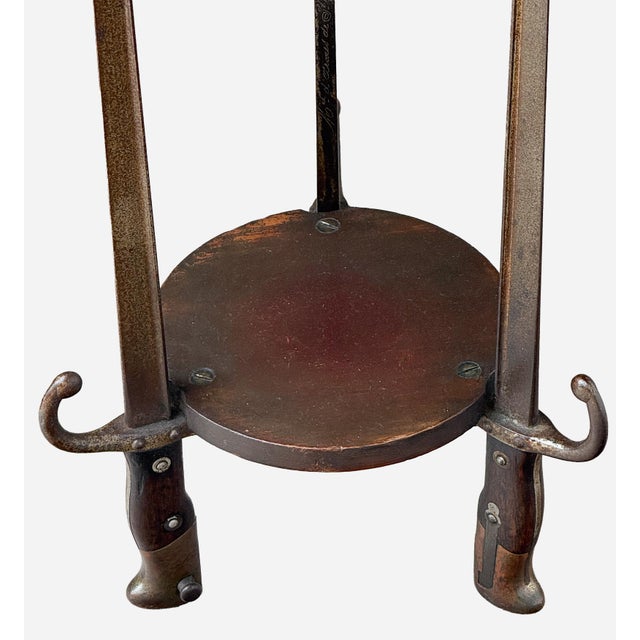 French Trench Art Bayonet Gueridon Table for Cocktails or Wine For Sale - Image 4 of 10