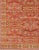Measures: 11' x 15'. Red background with accent chartreuse Green and pale gray/blue vintage Turkish tribal ottoman rug...