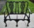 Vintage (1990's) Two Seater Bench has a Chippendale Style. The Frame is Wood. That has a Black Finish. Previously...