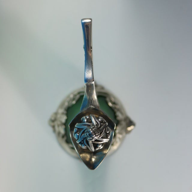 Art Nouveau WMF Claret Jug and Stopper With Green Glass Liner For Sale - Image 13 of 15