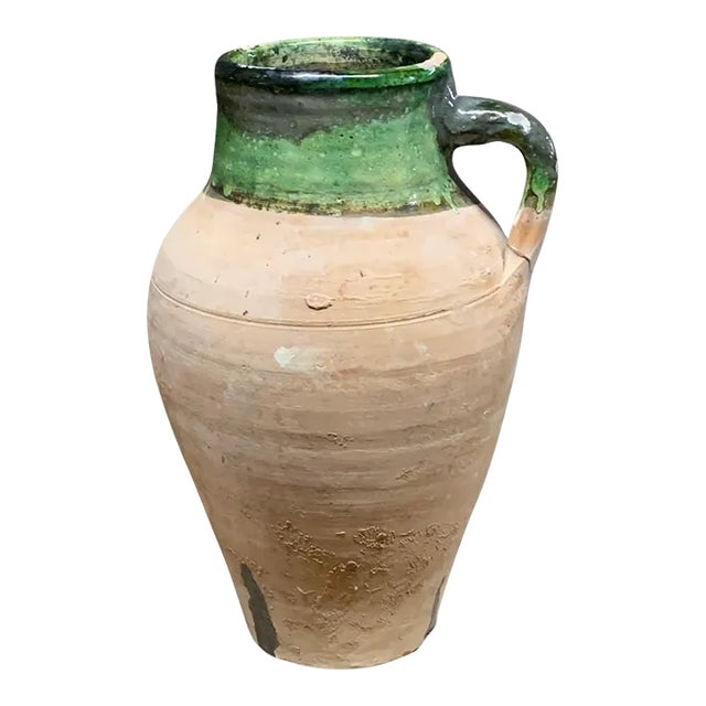 Vintage Turkish Terracotta Oil Jar For Sale