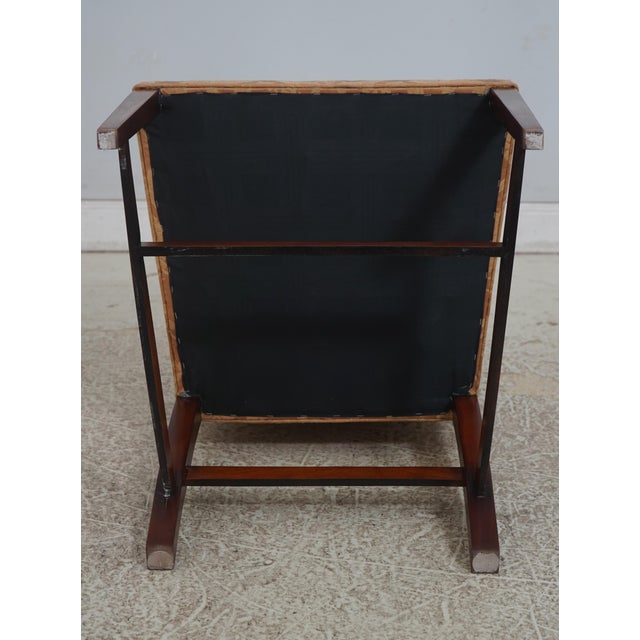 Set of 6 Mahogany Gold Damask Upholstered Dining Chairs For Sale - Image 18 of 18