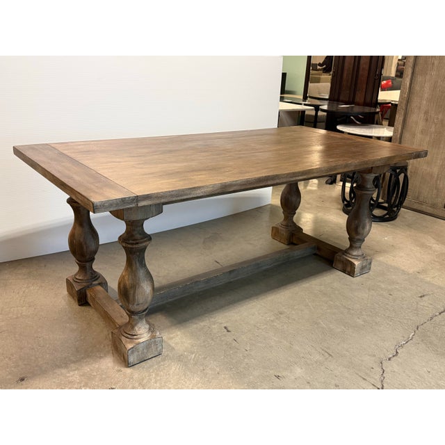Rustic Restoration Hardware 17th Century Priory Rectangular Dining Table For Sale - Image 3 of 12