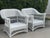Wood Vintage Handwoven Rattan Lounge Chairs With Braided Trim, Pair For Sale - Image 7 of 12