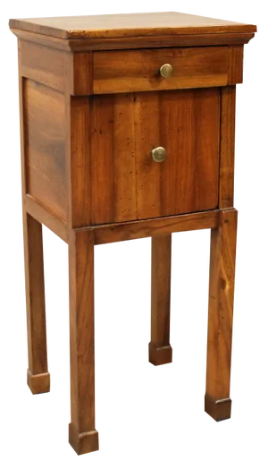Italian Empire Bedside Table in Walnut