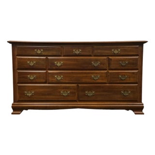 Cresent Furniture Solid Cherry Traditional Style 62" Eleven Drawer Dresser 2245 For Sale