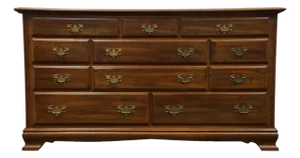 Cresent Furniture Solid Cherry Traditional Style 62" Eleven Drawer Dresser 2245