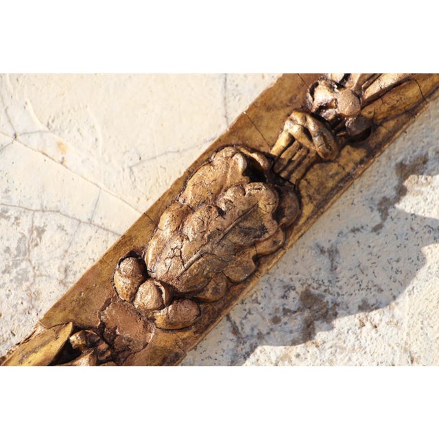 18th Century Antique Wooden Baroque Gold Leaf Frieze For Sale - Image 4 of 13