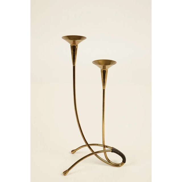 Mid-Century Modern Mid-Century Candleholders in Brass, Austria, 1950s, Set of 3 For Sale - Image 3 of 13