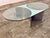 Silver Italian Mid-Century Modern Glass and Metal Coffee Table by G Raimondi, 1970s For Sale - Image 8 of 9