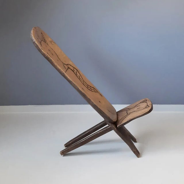 African Palaver Chair, 1950s For Sale - Image 9 of 9