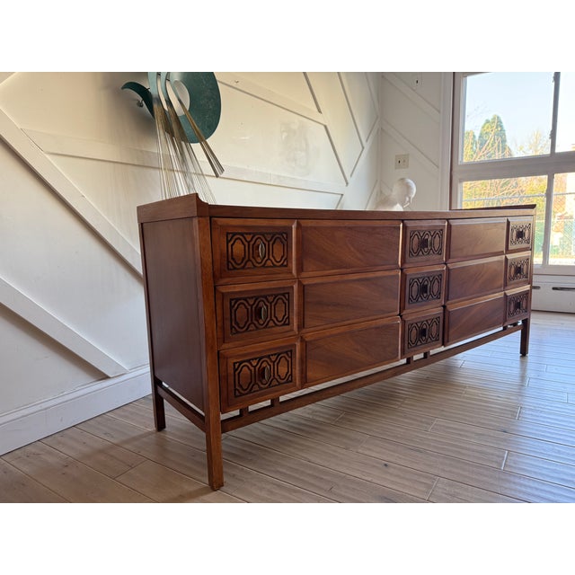 Wood 1960s Refinished Mid Century Modern Walnut Dresser For Sale - Image 7 of 10