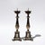 Neoclassical Pair of Italian Neoclassical Black and Silver-Gilt Candlestick Lamps Circa 1820 For Sale - Image 3 of 8