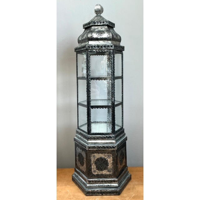 Ornate Metal and Glass Showcase For Sale - Image 17 of 18