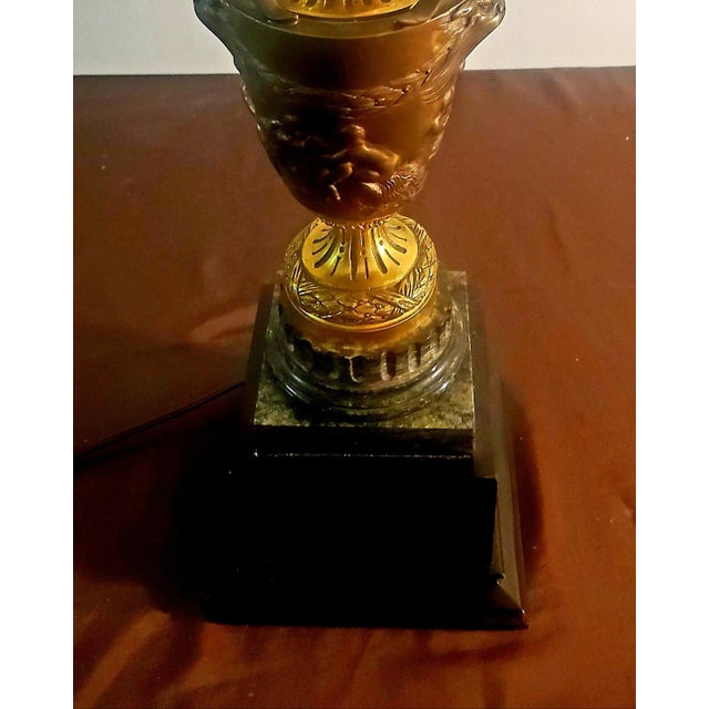 English Large Neoclassical English Sherwood Converted Oil Lamps - a Pair For Sale - Image 3 of 6