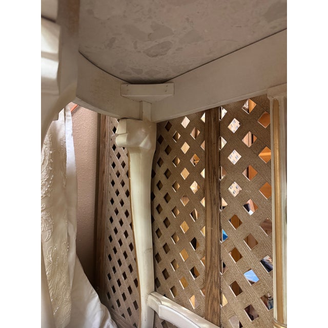 1960s Vintage Italian Baroque Style Floral Marble Top Console and Mirror Set For Sale - Image 11 of 12