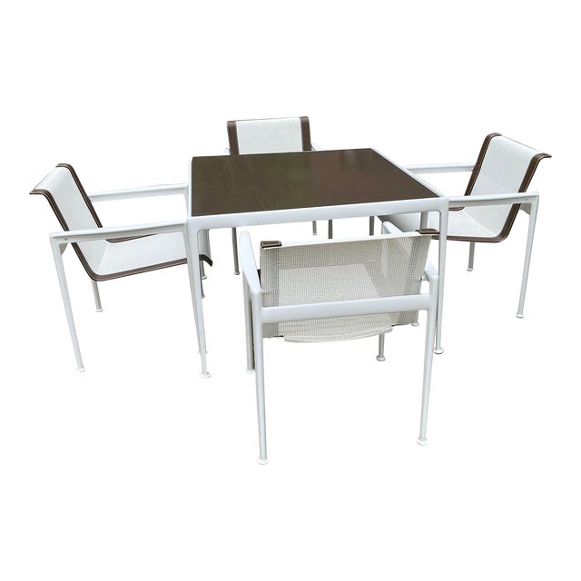 Richard Schultz for Knoll 1966 Collection Outdoor Dining Table & 4 Chairs For Sale