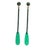 Metal Italian 18k Two-Tone Tourmaline and Diamond Long Drop Earrings, Pair For Sale - Image 7 of 11