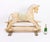 Mid-Century French Blond Polychromed Rocking Horse, 1940s For Sale - Image 12 of 13