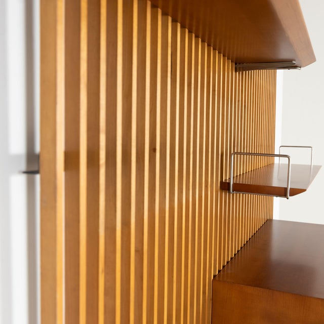 Slatted Bookcase with Shelves and Storage Unit, 1960 For Sale - Image 5 of 10