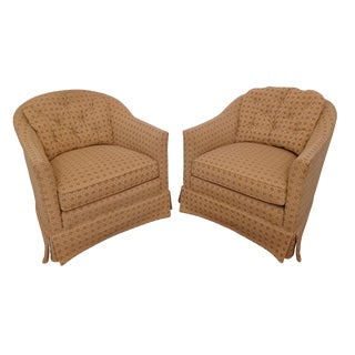 Late 20th Century Henredon Club Chairs - a Pair For Sale