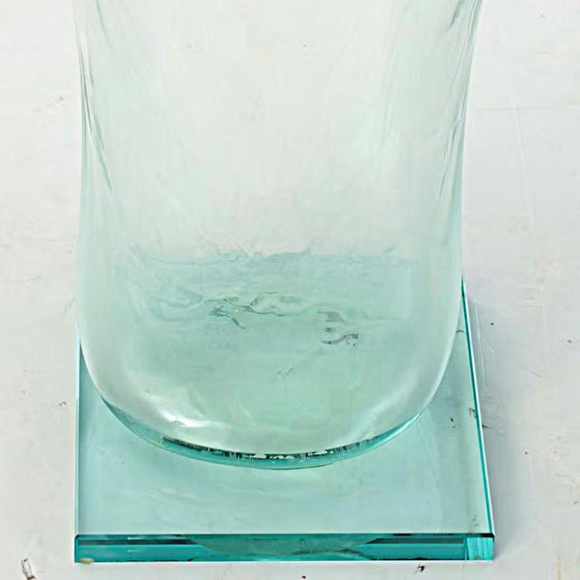 1990s Tony Evans Monumental Blown Art Glass Trumpet Vase, Late 20th Century For Sale - Image 5 of 6