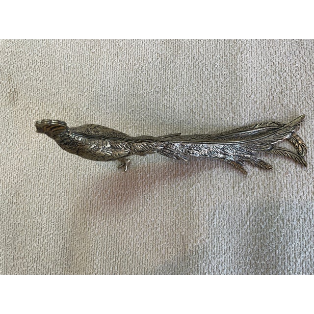 Vintage Silverplate Table Pheasants For Sale In Los Angeles - Image 6 of 9