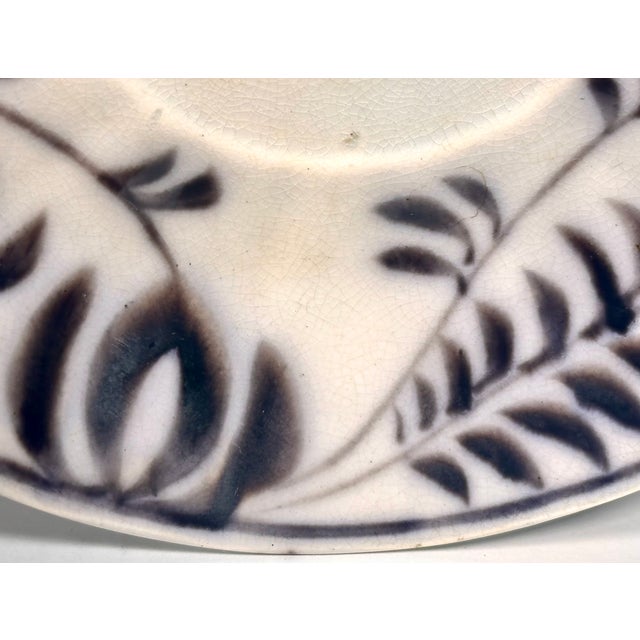 Ceramic Early 19th Century Staffordshire Flow Black Mulberry Ironstone Cup & Saucer For Sale - Image 7 of 15