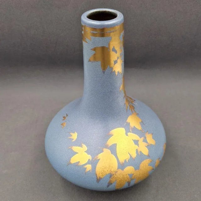 Gold Vase in Ceramic by F. Glatzle for Karlsruher Majolika, 1970s For Sale - Image 8 of 8