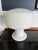 Mid-Century Modern Laurel "Mushroom" Table Lamp. Blown opaque white glass forms a unique sculptural "Mushroom" shape. One...