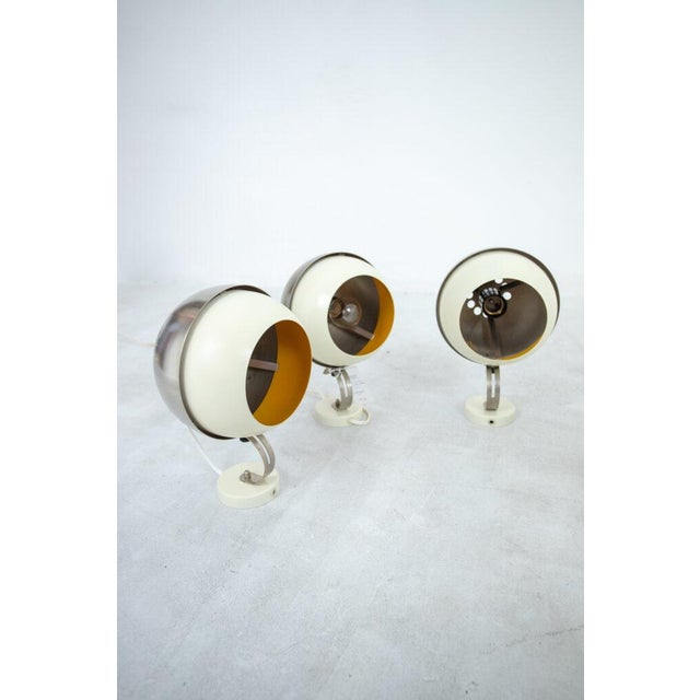 Mid-Century Modern Space Age Wall Lamp in Yellow For Sale - Image 3 of 5