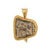 Early 21st Century Chimera Image in Relief Pendant in 21k Gold Decorative Trim For Sale - Image 5 of 13