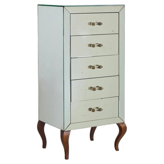 French Mirrored Chest of Drawers, 1940s For Sale