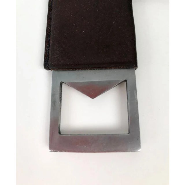 Mid-Century Modern Bird Bottle Opener in Stainless Steel & Leather by Carl Auböck for Amboss, 1960s For Sale - Image 3 of 7