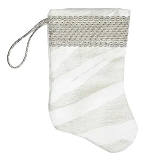 Palm Orleans X B. Viz Handmade Mini Stocking Ornament - Palmetto Stripe Plastered