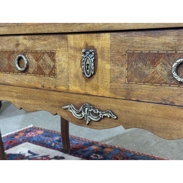Brown Transitional Mahogany Commode with Marble Top, 1950s For Sale - Image 8 of 18