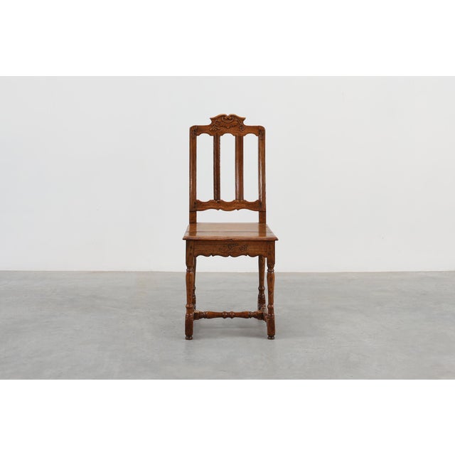 Antique Carved Oak Side Chairs, France, Set of 2 For Sale - Image 6 of 16