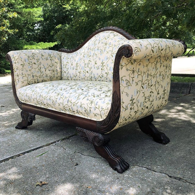 19th Century Louis Philippe Period French Mahogany Sofa Ca. 1850 For Sale - Image 10 of 13