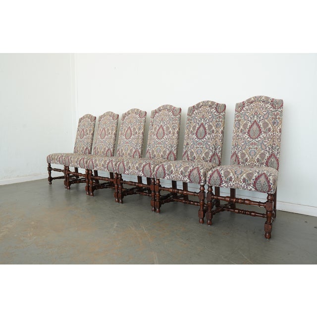 1980s Vintage Henredon Jacobean Dining Chairs (Set of 6) For Sale - Image 5 of 18