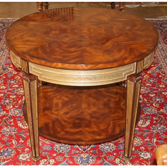 Theodore Alexander Eglomosie Mahogany Two Drawer Center Table For Sale - Image 14 of 14