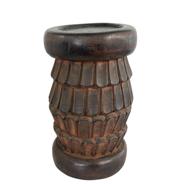 1980s Vintage Tribal Nobility Bamileke Stool/Table Cameroon 14.5" H For Sale - Image 5 of 10