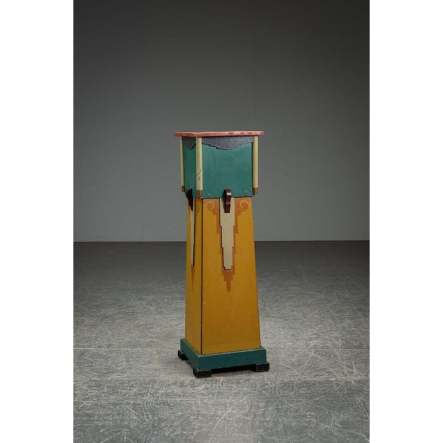 Brown 1920s Amsterdam School Pedestal For Sale - Image 8 of 14