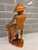 1950s Mid-Century Balinese Art Deco Seated Fisherman With Cast Net Sculpture For Sale - Image 5 of 12