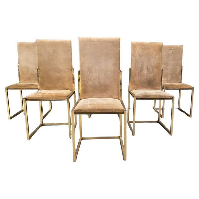 Brass Dining Chairs by Belgochrom, 1970s, Set of 6 For Sale - Image 17 of 17