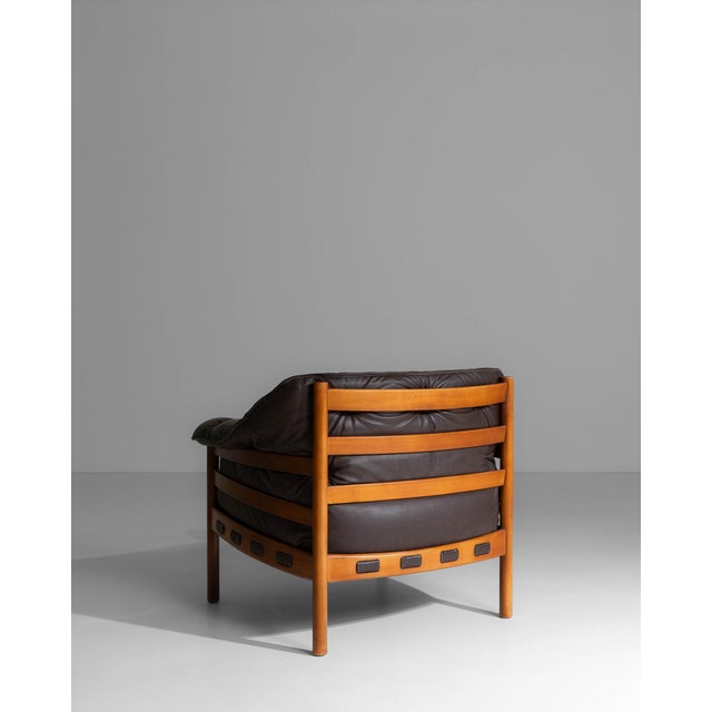 Mid-Century Modern 1960s Chocolate Brown Danish Mid-Century Modern Armchair Attributed to Ellekær & Norell for Coja For Sale - Image 3 of 18