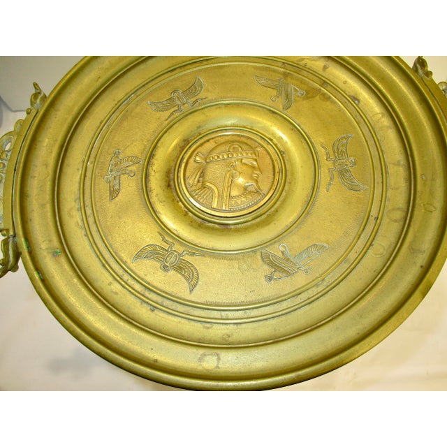 Egyptian Revival Bronze Tazza Circa 1920s For Sale - Image 4 of 12