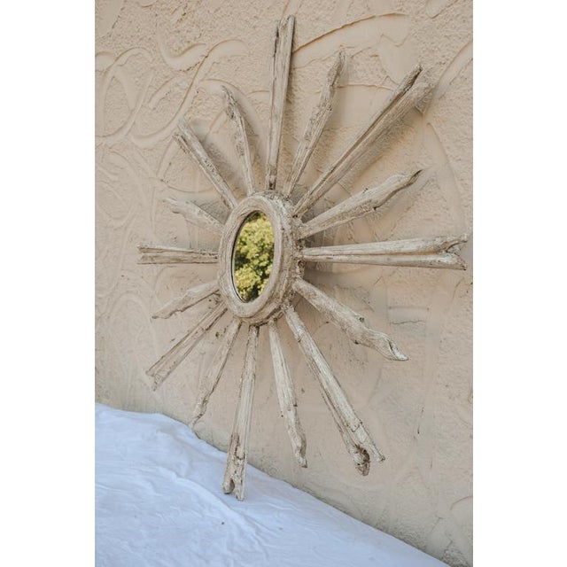 Mid-Century Modern Sunburst Mirror For Sale - Image 3 of 6